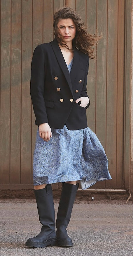 RDF Black Classic Double Breasted Eloise Blazer