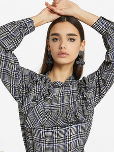 Otto’dame Tartan Blouse with Pussybow