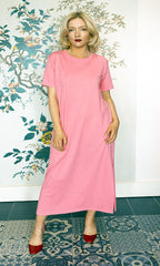 Candy Pink T-Shirt Maxi Dress