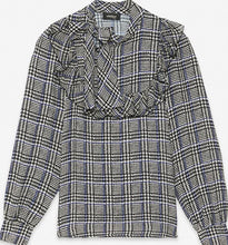 Load image into Gallery viewer, Otto’dame Tartan Blouse with Pussybow
