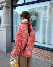 Load image into Gallery viewer, Essentiel Antwerp Orange and Cream Wool Tweed Jacket
