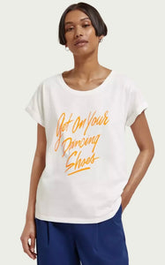 Scotch & Soda Graphic White T-Shirt