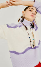 Beatrice B Lilac High Neck Sweater