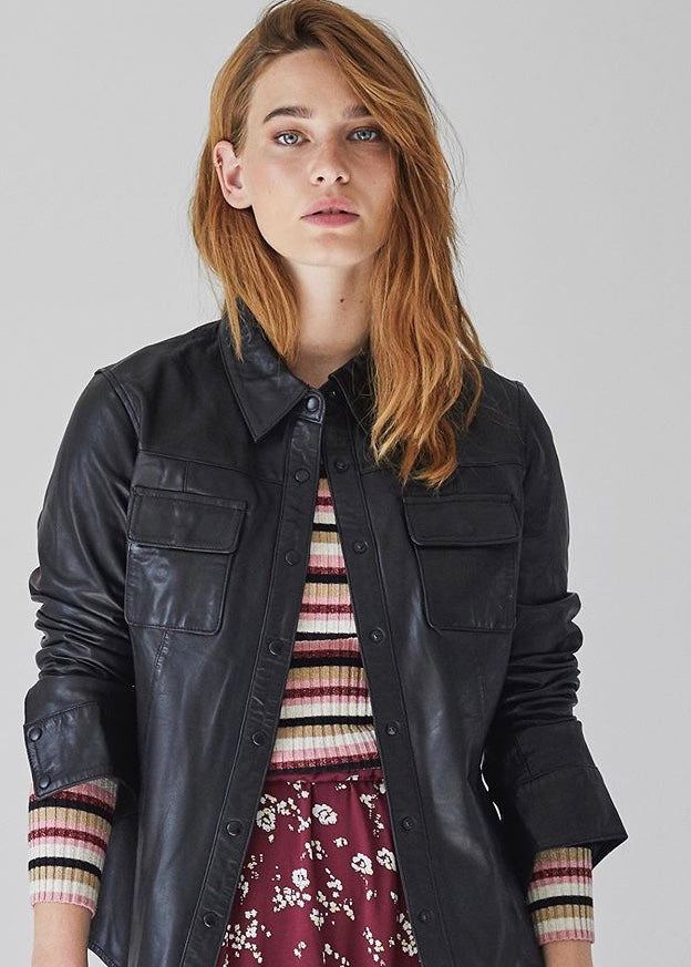 RDF Black Leather Shirt