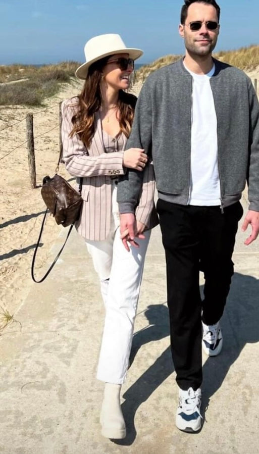 RDF Taupe Pinstripe Blazer