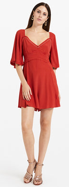 Ottod’Ame Desert Red Chiffon Playsuit