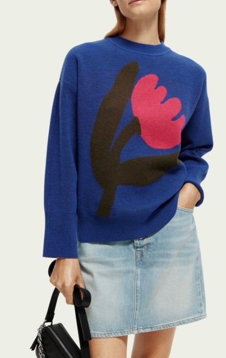 Scotch & Soda Blue Tulip Jumper