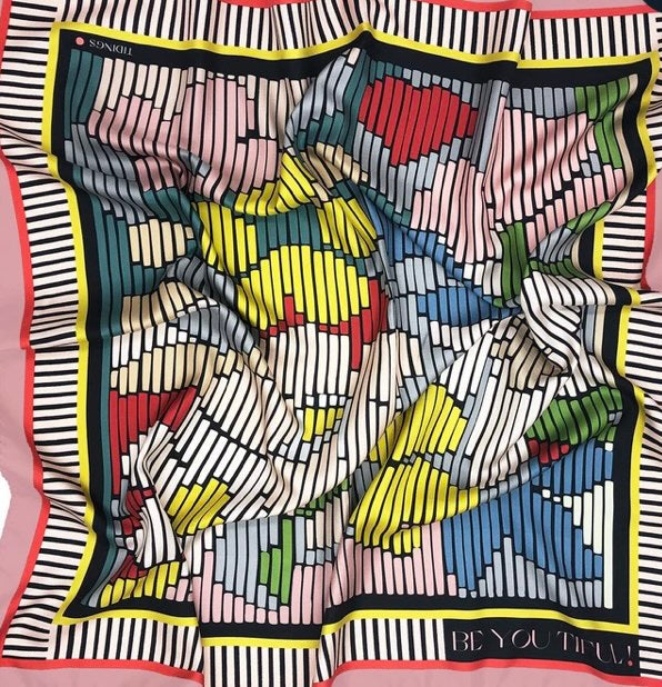 Tidings Large Statement Silk Scarf “Be-You-tiful“