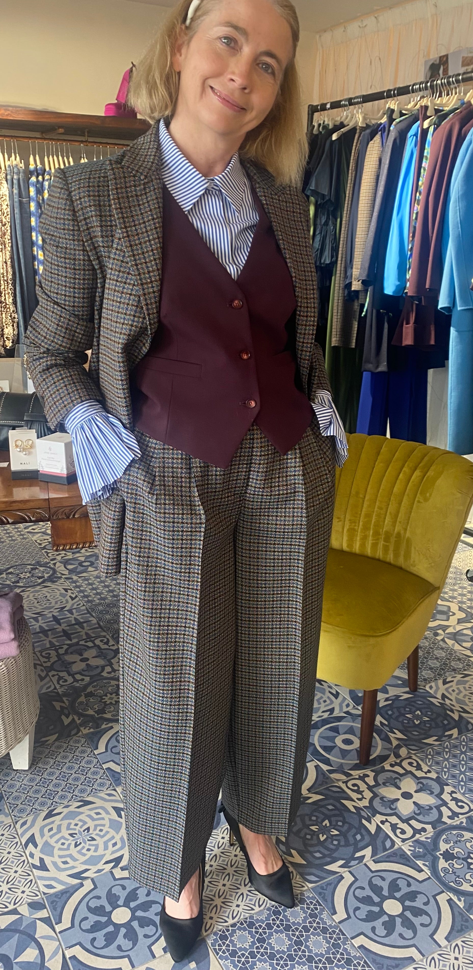 Beatrice Houndstooth Trousers