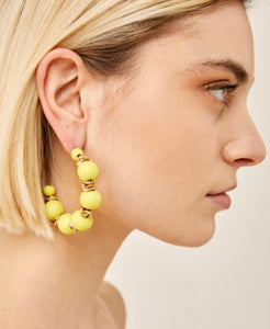 Nali Yellow Hoop Earrings