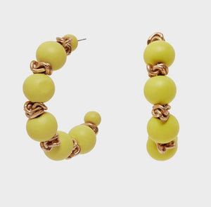 Nali Yellow Hoop Earrings