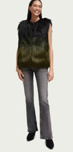 Load image into Gallery viewer, Scotch &amp; Soda Green / Black Faux Fur Gilet
