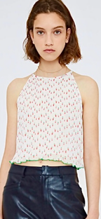 WP Chili Pepper Pleated Top