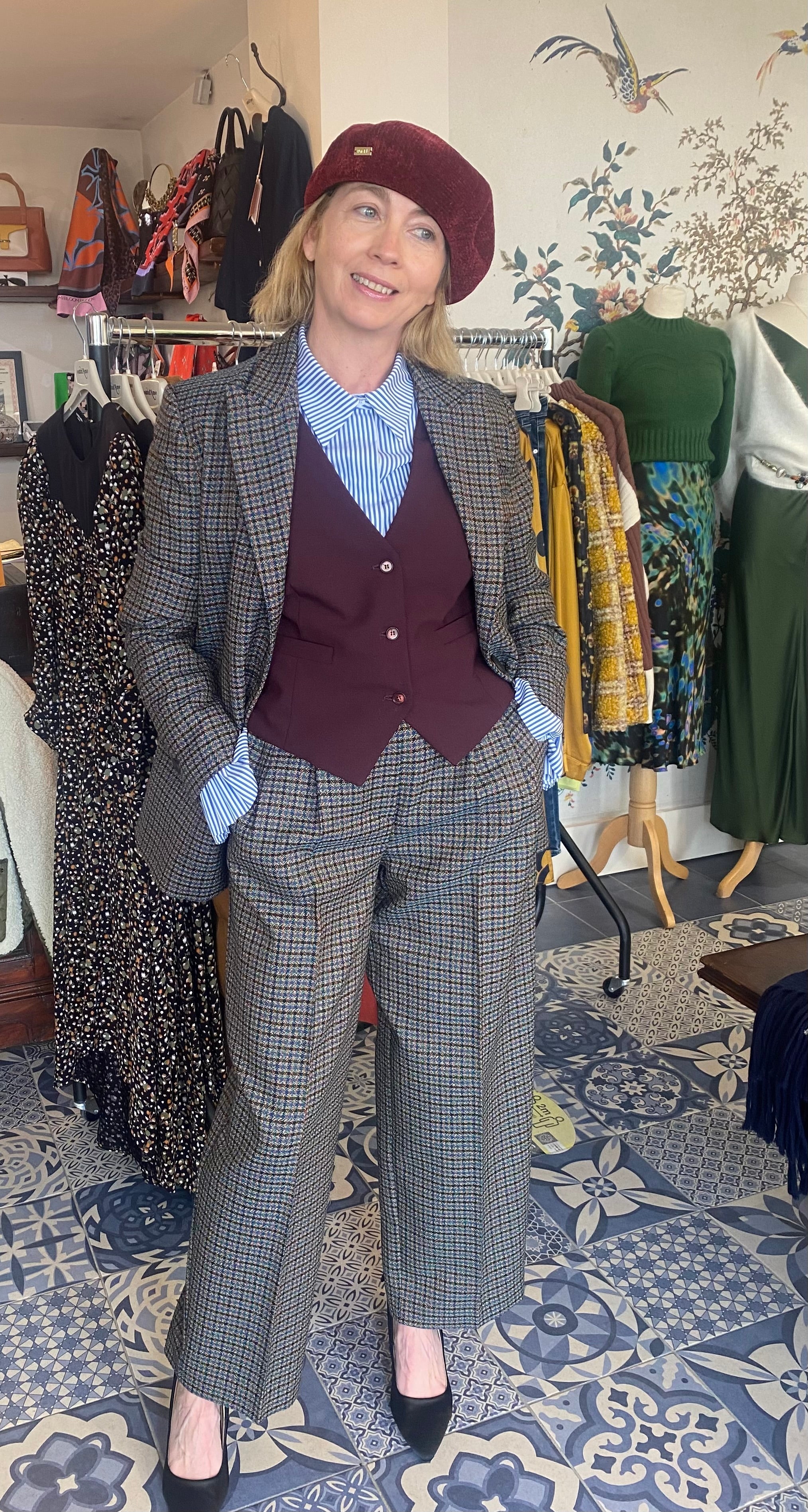 Beatrice Houndstooth Trousers