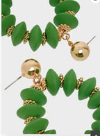 Nali Green Circle Earrings