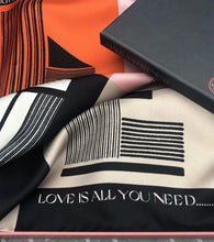 Load image into Gallery viewer, Tidings Silk Pocket Scarf “Love is All You Need”
