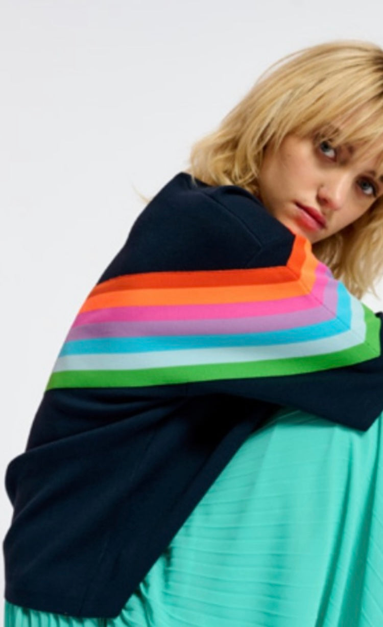 Essentiel Antwerp Navy Multicoloured Sweatshirt