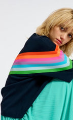 Essentiel Antwerp Navy Multicoloured Sweatshirt