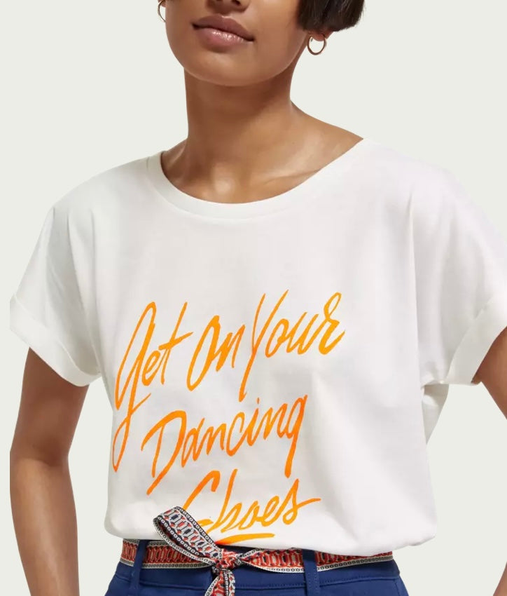 Scotch & Soda Graphic White T-Shirt