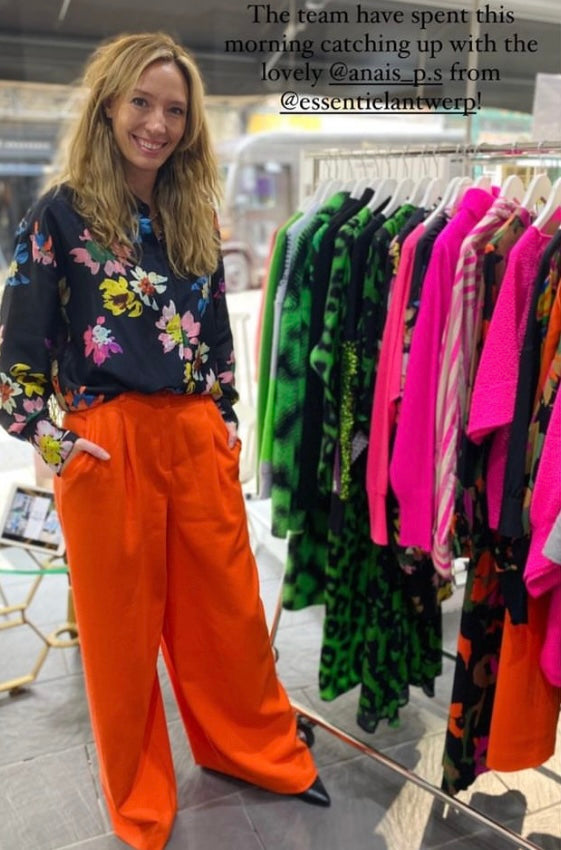 Essentiel Antwerp Orange Wide-Leg Pants