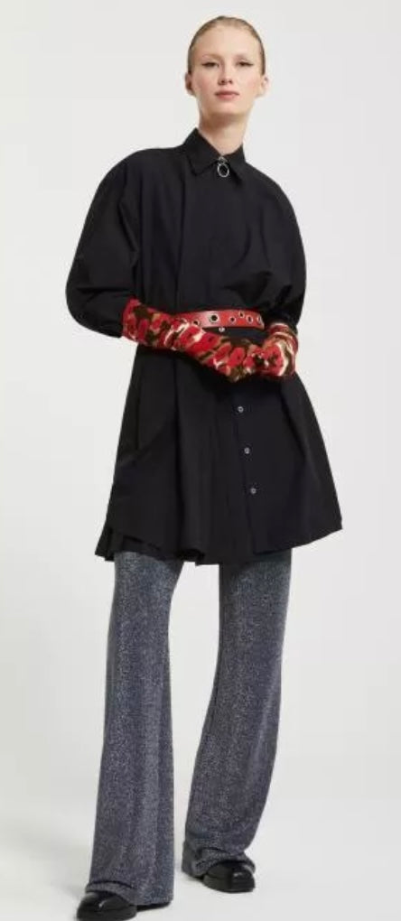 Ottod’Ame Black Oversized Poplin Shirt - Dress