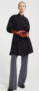 Ottod’Ame Black Oversized Poplin Shirt - Dress