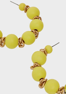 Nali Yellow Hoop Earrings