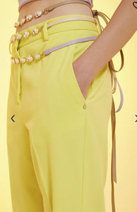 Ottodame Neon YellowCigarette Pants