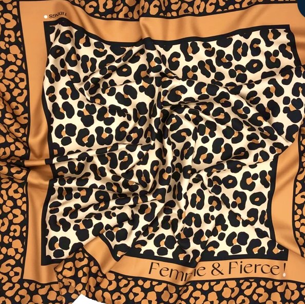 Tidings Silk Statement Scarf Orange “Femme & Fierce
