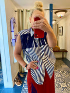 Essentiel Antwerp Navy Stripe Tassle Shirt