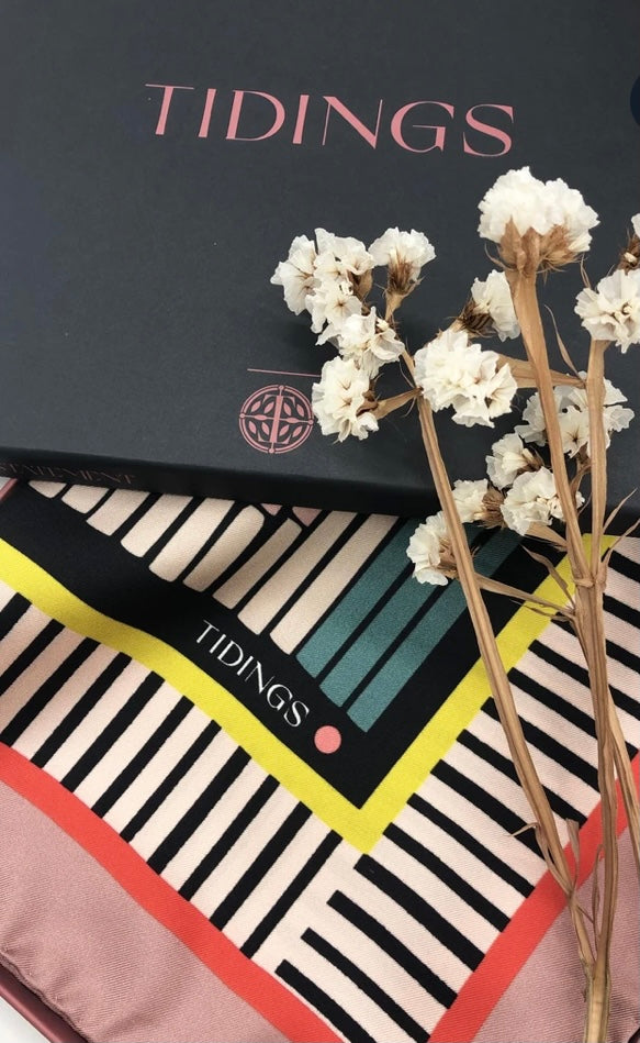 Tidings Large Statement Silk Scarf “Be-You-tiful“