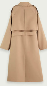 Scotch & Soda Oversized Classic Belted Trench Coat
