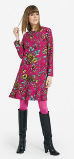 Pink Floral Long Sleeve Dress