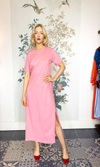 Candy Pink T-Shirt Maxi Dress