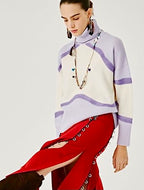 Beatrice B Lilac High Neck Sweater