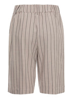 RDF Taupe Pinstripe Bermuda Shorts