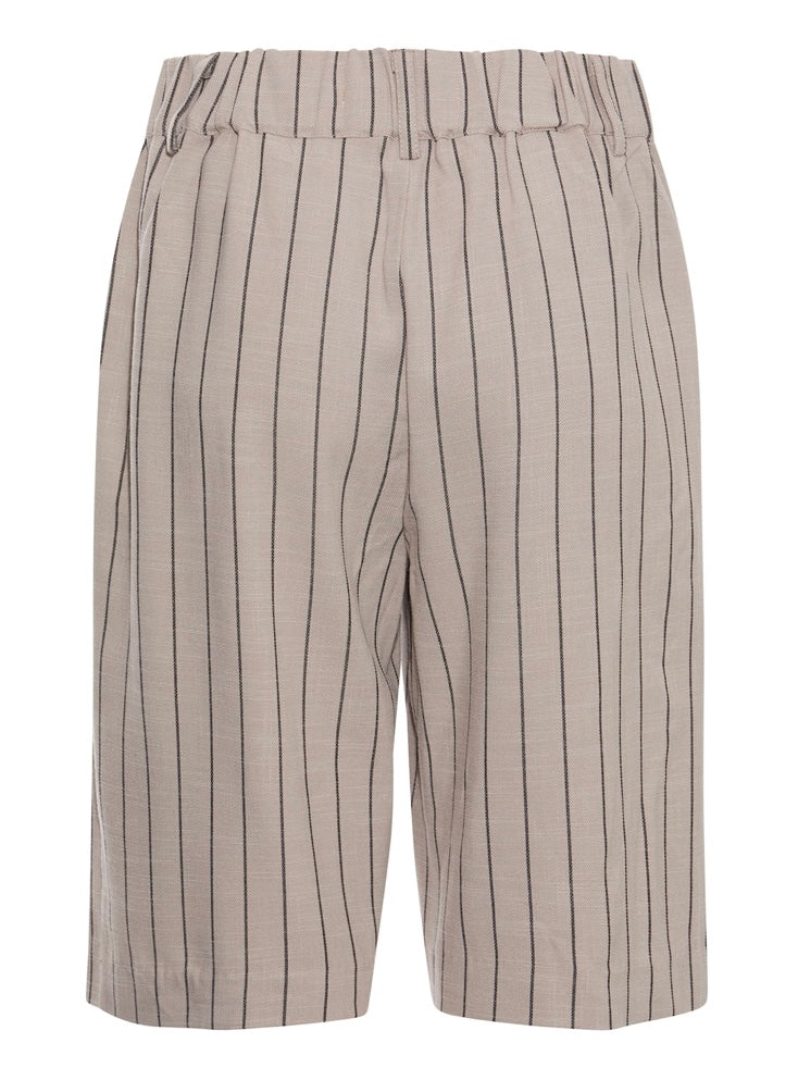 RDF Taupe Pinstripe Bermuda Shorts