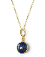 Load image into Gallery viewer, Ottoman Hands Lapis 22ct Gold Plated Artisan Necklace
