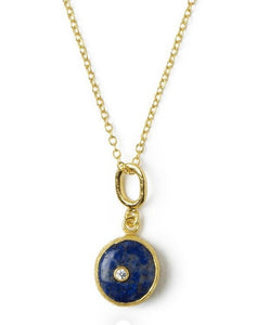 Ottoman Hands Lapis 22ct Gold Plated Artisan Necklace