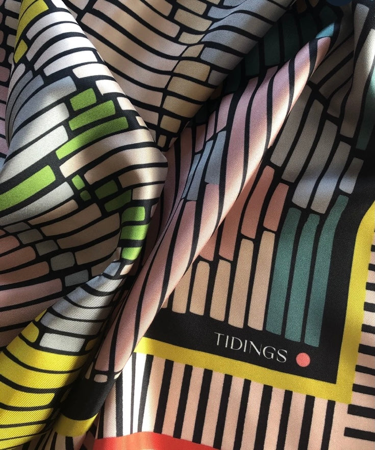Tidings Large Statement Silk Scarf “Be-You-tiful“
