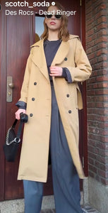 Scotch & Soda Oversized Classic Belted Trench Coat