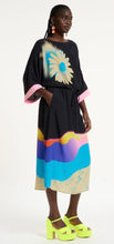 Load image into Gallery viewer, Essentiel Antwerp Black Kimono Dress with Floral Corsage
