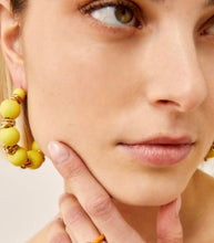 Load image into Gallery viewer, Nali Yellow Hoop Earrings
