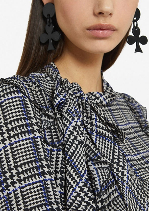 Otto’dame Tartan Blouse with Pussybow