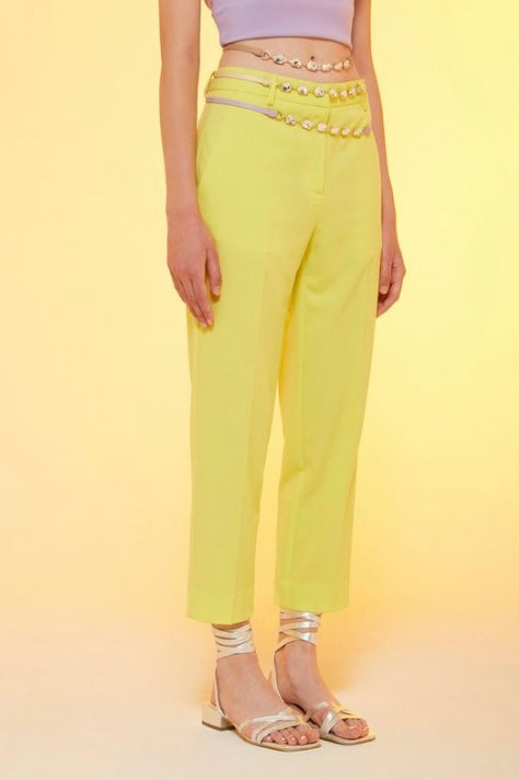 Ottodame Neon YellowCigarette Pants