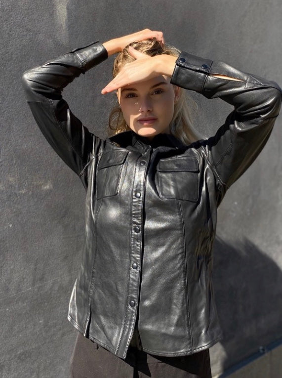 RDF Black Leather Shirt