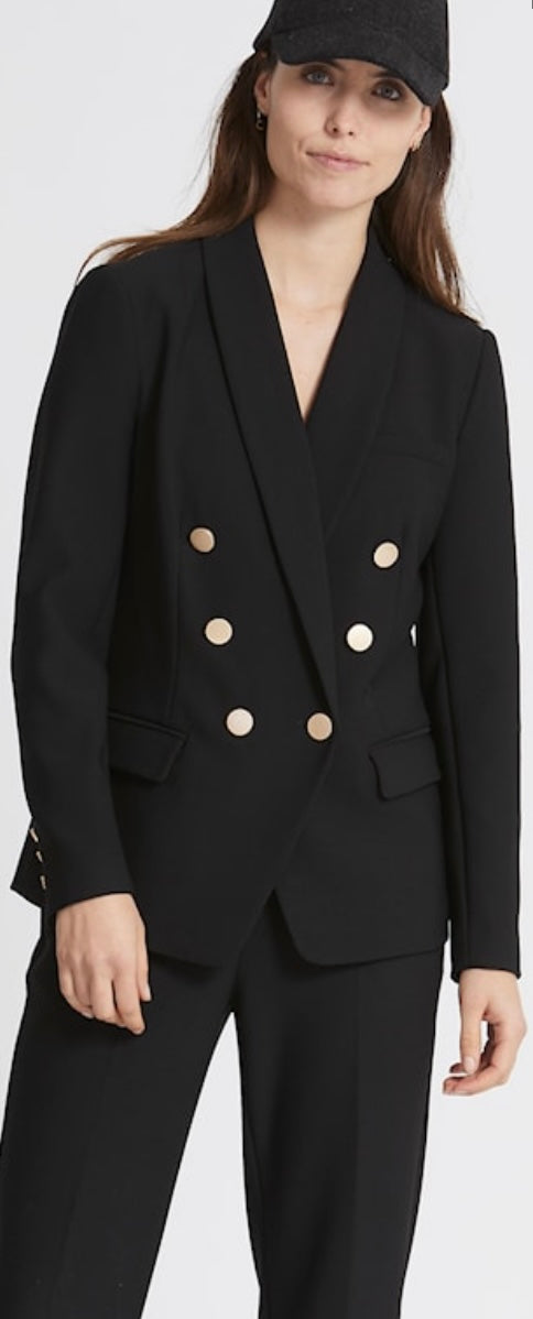 RDF Black Double Breasted Eloise Blazer