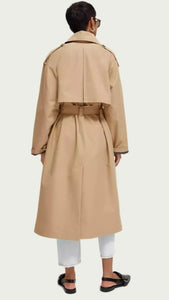 Scotch & Soda Oversized Classic Belted Trench Coat