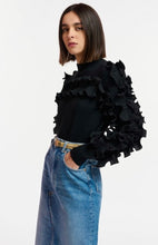Load image into Gallery viewer, Essentiel Antwerp Black Knit Ruffled Jumper
