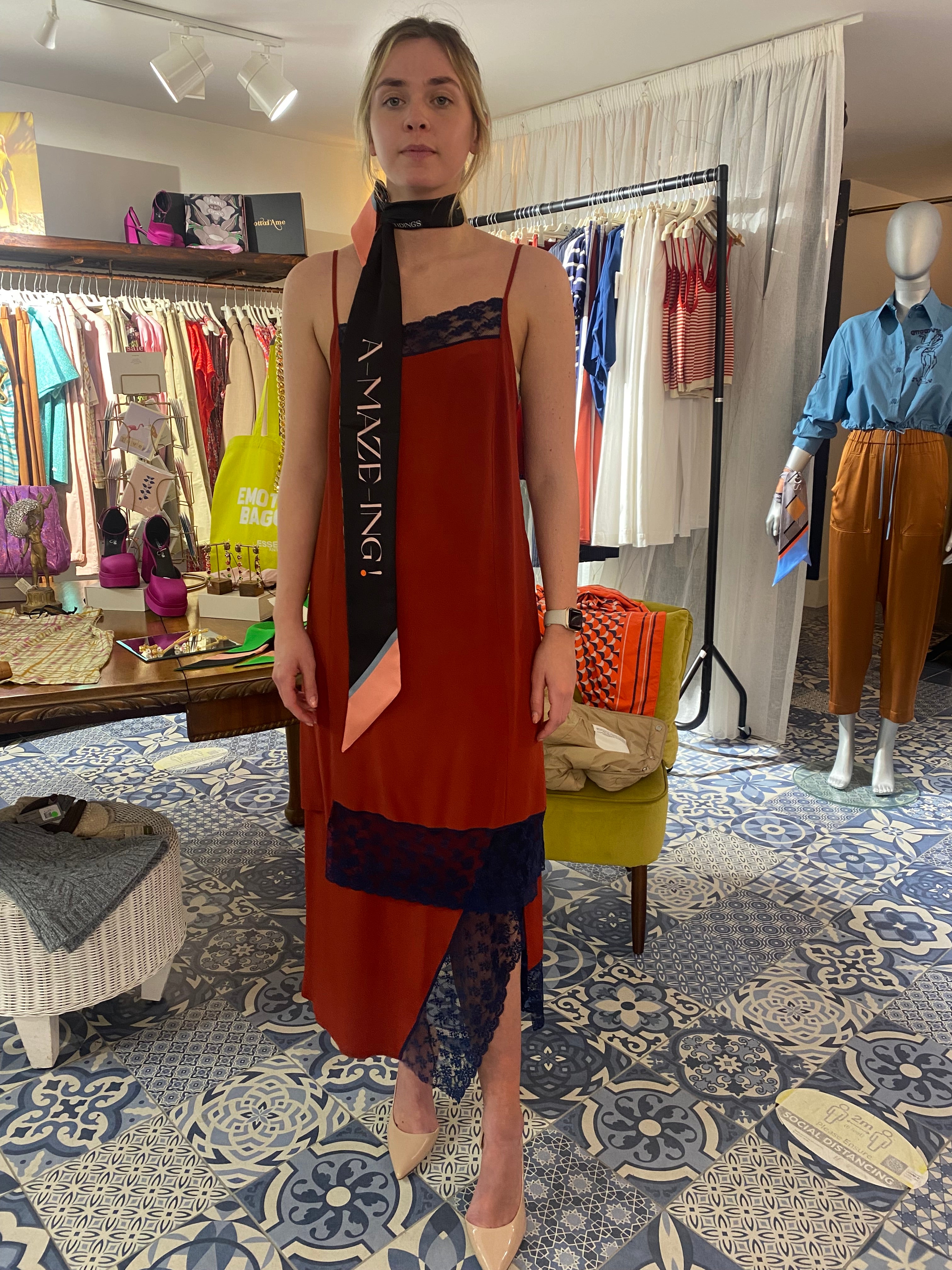 Ottodame Silk Mini Dress